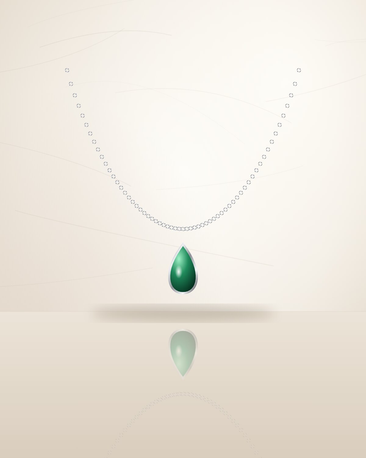 Collar Gota Verde